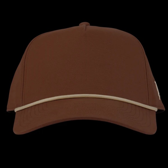 Bare Curved Canvas 5 Panel Rope Hat - vintage rust - Picture 3 of 8
